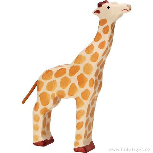 Žirafa se zvednutou hlavou – zvíře ze dřeva - Holztiger