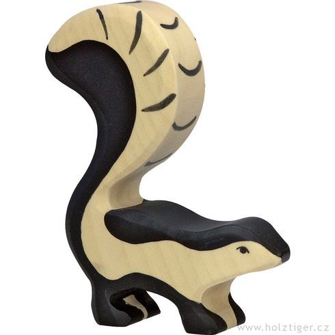 Skunk – vyřezávané zvíře ze dřeva - Holztiger