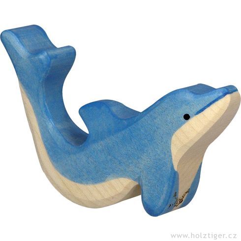 Delfíní mládě – vyřezávané zvířátko ze dřeva - Holztiger