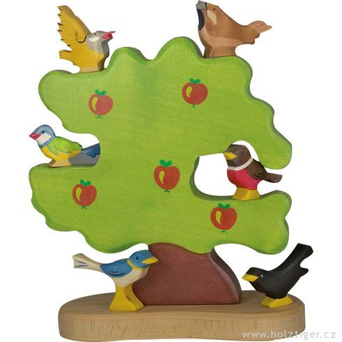 Jabloň pro ptáčky – dřevěná dekorace - Holztiger