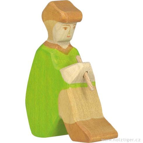 Pastýř s flétnou (série III) – dřevěná postavička do betlému - Holztiger