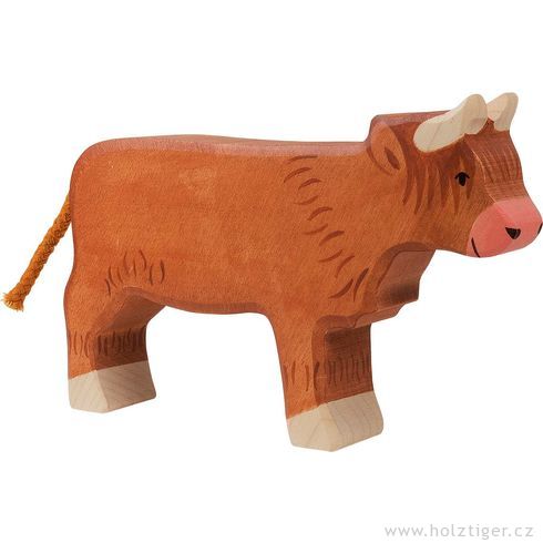Skotská náhorní kravička – zvířátko ze dřeva - Holztiger