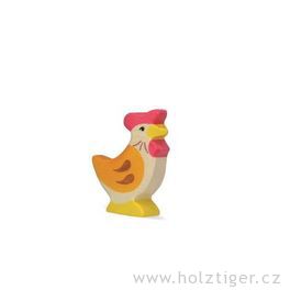 Slepička stojící – zvířátko ze dřeva