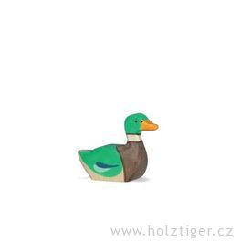 Kačer plovoucí – vyřezávaná dřevěná hračka
