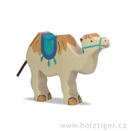 Velbloud se sedlem – zvíře ze dřeva