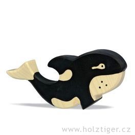 Kosatka orca – vyřezávané zvířátko ze dřeva