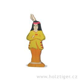 Indián stojící – vyřezávaná figurka ze dřeva