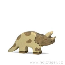 Triceratops – dřevěná vyřezávaná hračka