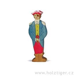 Pirátský kapitán – ručně malovaná figurka ze dřeva